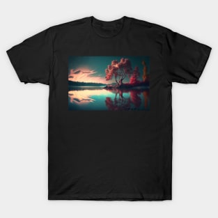 Serene Landscape of Trees and a Lake T-Shirt